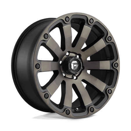 Fuel 1PC D636 DIESEL 20x9 ET1 6x114.3 Matte Black Double Dark Tint