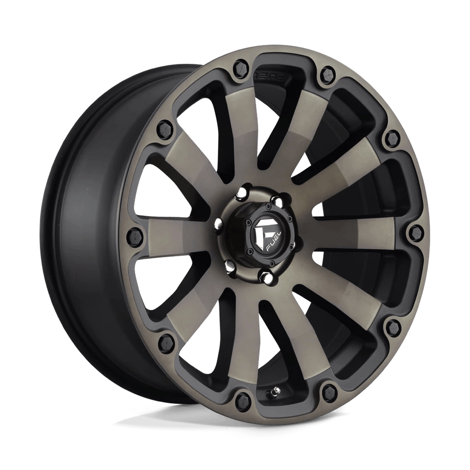 Fuel 1PC D636 DIESEL 20x9 ET1 6x114.3 Matte Black Double Dark Tint