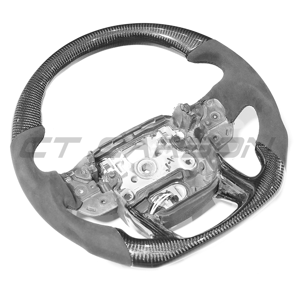 RANGE ROVER SVR CARBON FIBRE & ALCANTARA STEERING WHEEL-Accessories-CT CARBON-CT Carbon - High-quality carbon fiber and gloss black aerodynamic parts for premium sports and luxury vehicles.