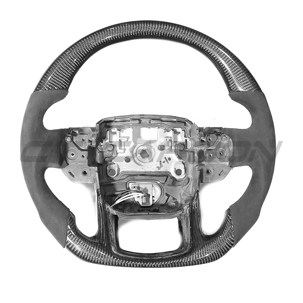 RANGE ROVER SVR CARBON FIBRE & ALCANTARA STEERING WHEEL-Accessories-CT CARBON-CT Carbon - High-quality carbon fiber and gloss black aerodynamic parts for premium sports and luxury vehicles.