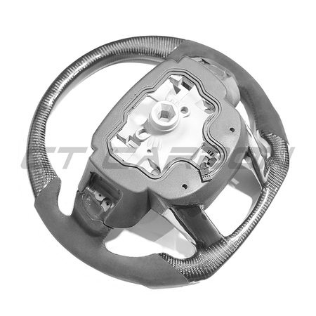 RANGE ROVER SVR CARBON FIBRE & ALCANTARA STEERING WHEEL-Accessories-CT CARBON-CT Carbon - High-quality carbon fiber and gloss black aerodynamic parts for premium sports and luxury vehicles.