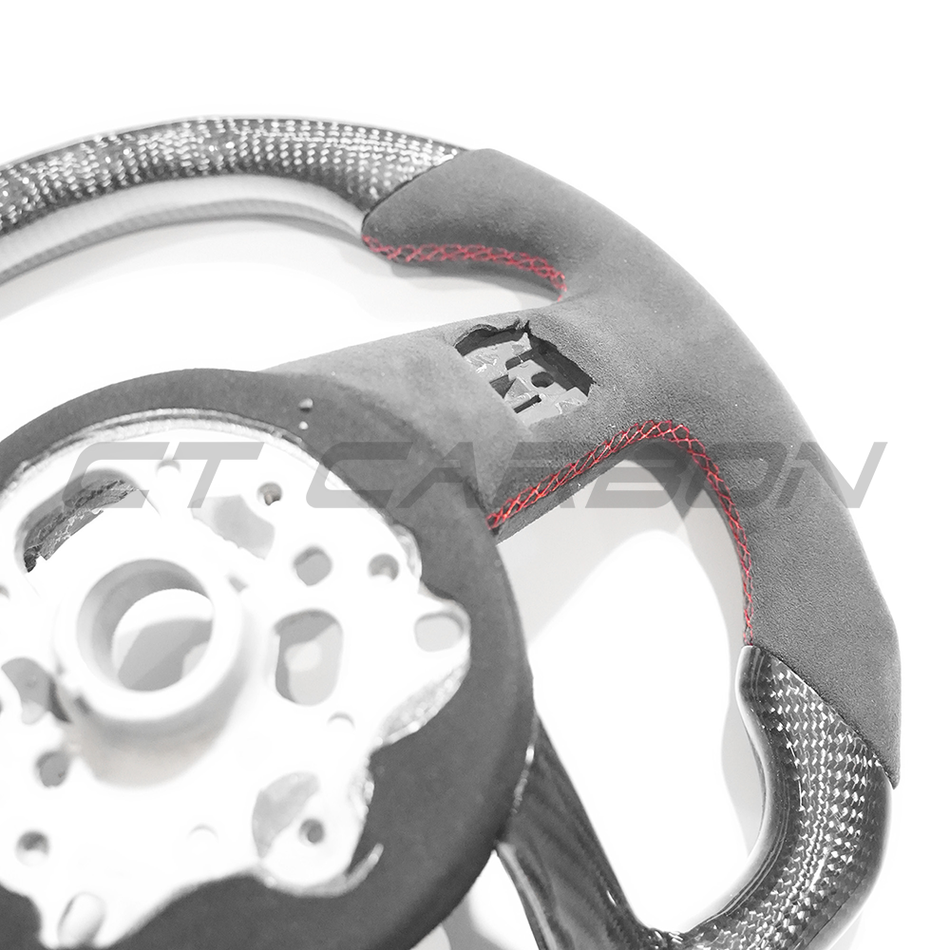 AUDI B9 & 8V 2016-2024 CARBON FIBRE / ALCANTARA FLAT BOTTOM CUSTOM STEERING WHEEL