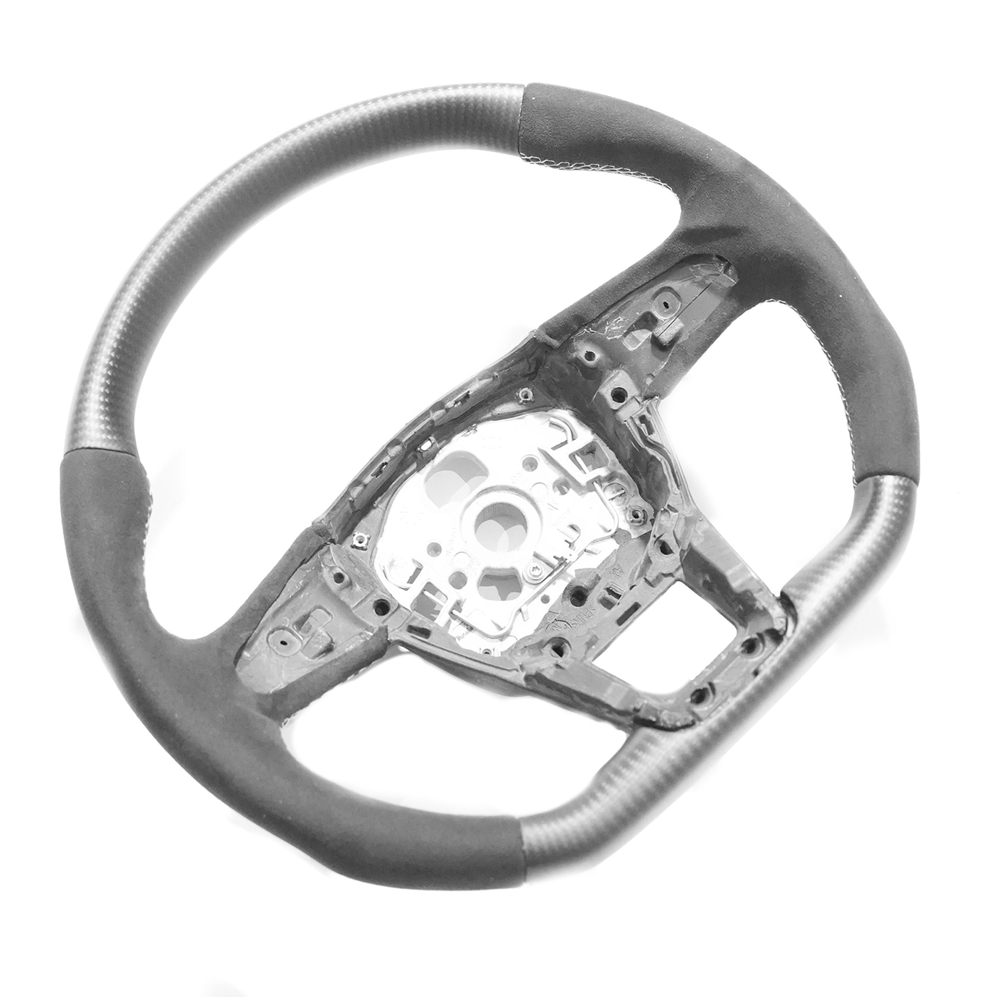 AUDI RS6 C8 CARBON FIBRE / ALCANTARA STEERING WHEEL-Accessories-CT CARBON-CT Carbon - High-quality carbon fiber and gloss black aerodynamic parts for premium sports and luxury vehicles.