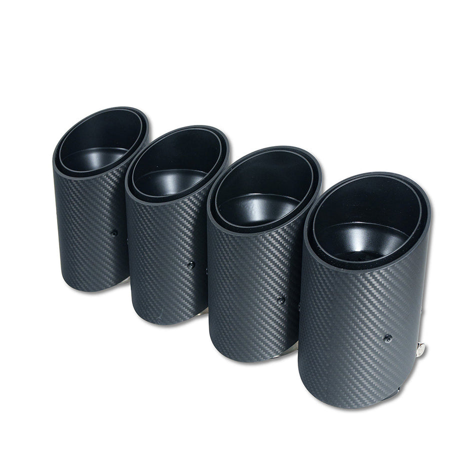 BMW G90/G99 M5 2024+ CARBON FIBRE SLASH CUT EXHAUST TIPS - MATTE BLACK