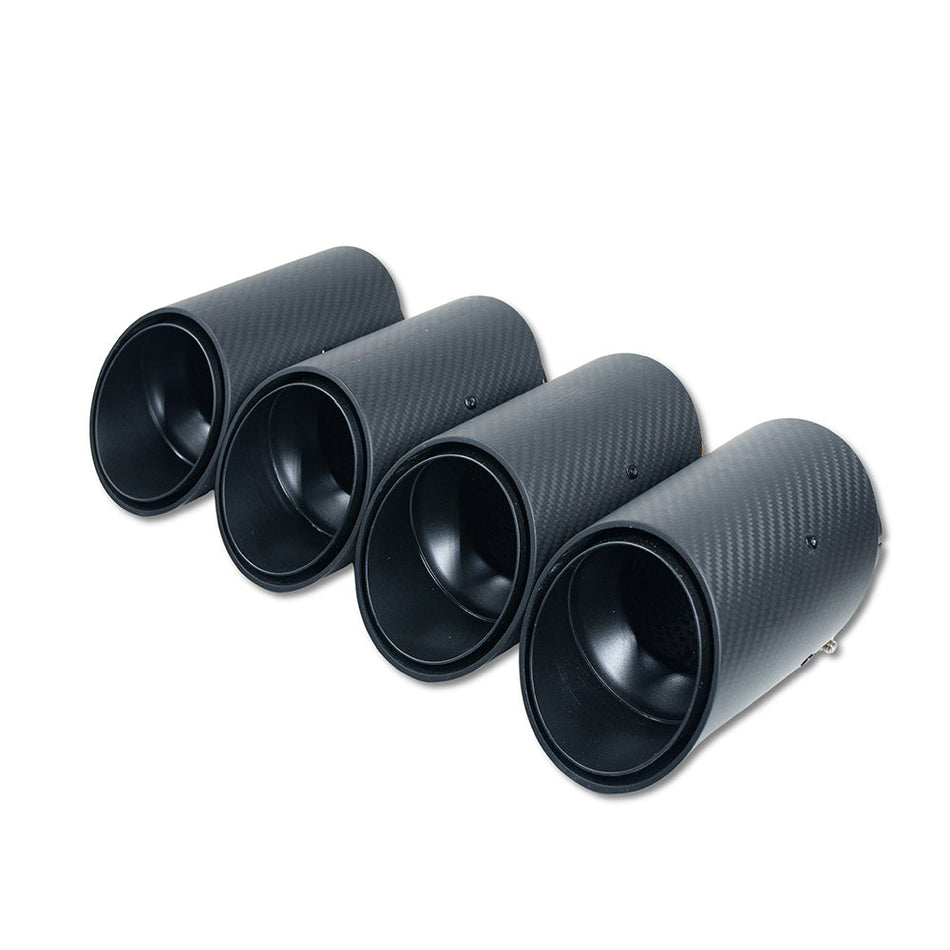 BMW G90/G99 M5 2024+ CARBON FIBRE SLASH CUT EXHAUST TIPS - MATTE BLACK