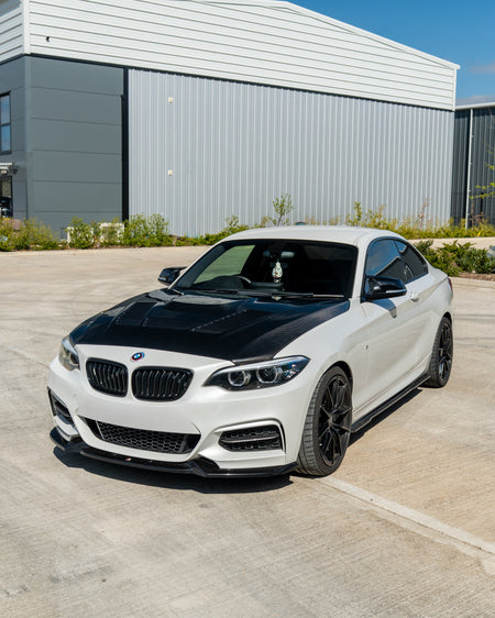 BMW M2/M2C F87 & F20/F22 1&2 SERIES CARBON FIBRE BONNET/HOOD-Bonnet-CT CARBON-CT Carbon - High-quality carbon fiber and gloss black aerodynamic parts for premium sports and luxury vehicles.