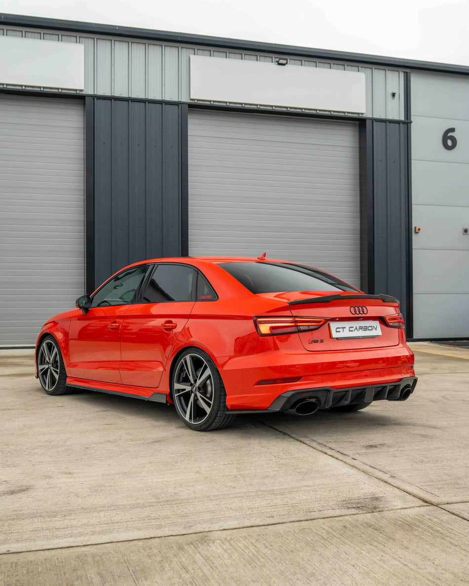 AUDI RS3 8V SALOON REAR CARBON DIFFUSER WITH DTM LIGHT