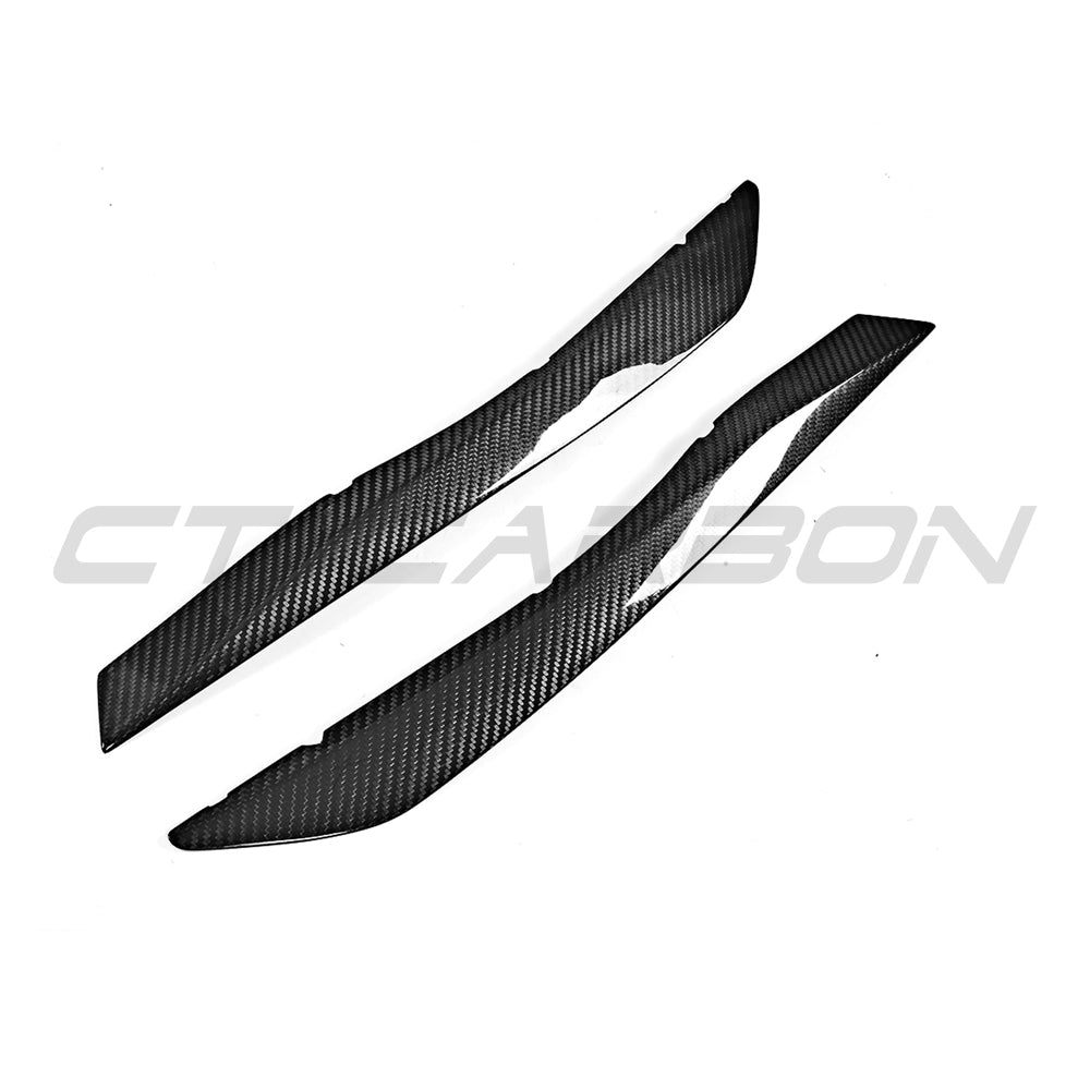 AUDI A5/S5/RS5 B9 COUPE 2016-2019 CARBON FIBRE HEADLIGHT EYEBROWS-Accessories-CT CARBON-CT Carbon - High-quality carbon fiber and gloss black aerodynamic parts for premium sports and luxury vehicles.