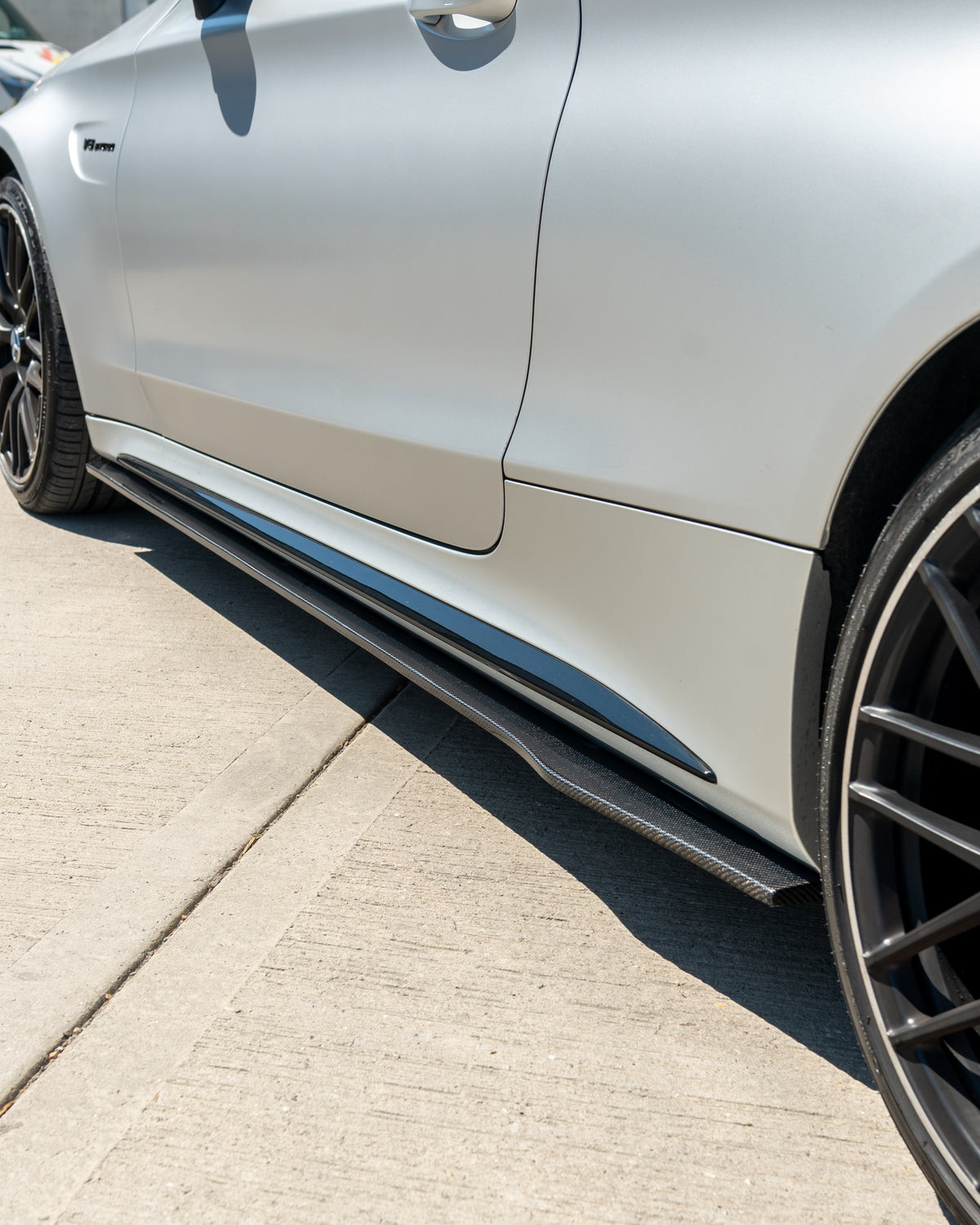 MERCEDES W205 C63 & C63S COUPE 2DR & SALOON 4DR CARBON SIDE SKIRTS - D STYLE-Side Skirts-CT CARBON-CT Carbon - High-quality carbon fiber and gloss black aerodynamic parts for premium sports and luxury vehicles.