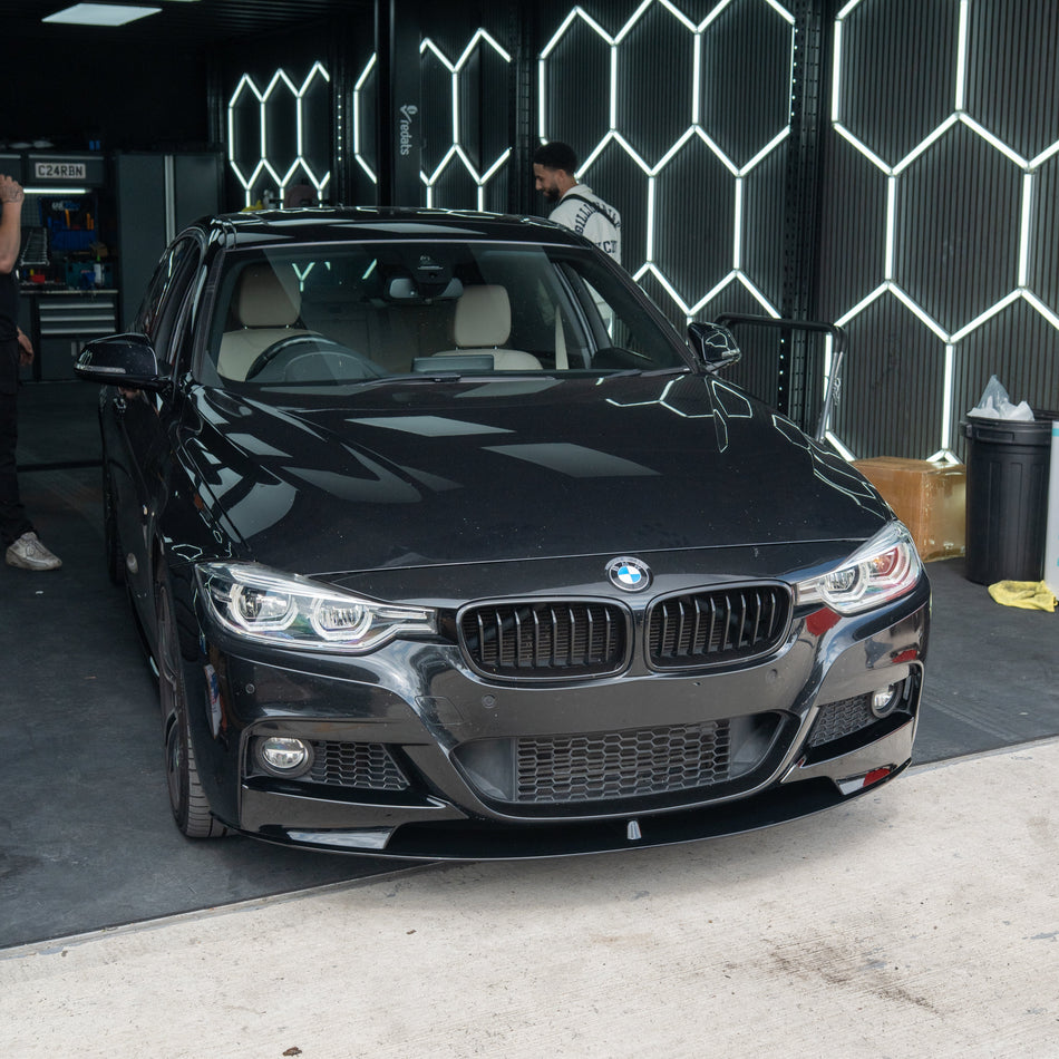 BMW 3 SERIES F30/F31 GLOSS BLACK SPLITTER - MP STYLE - BLAK BY CT CARBON