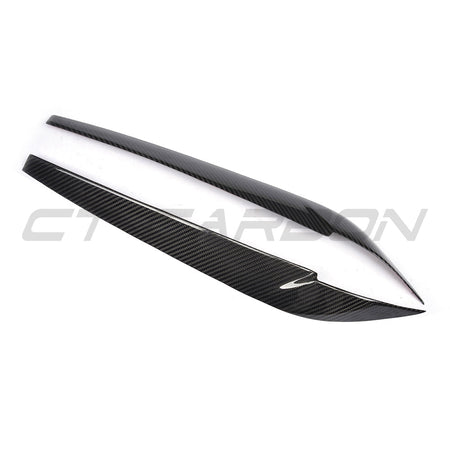 BMW F15/F16 X5/X6 2014-2018 CARBON FIBRE HEADLIGHT EYEBROWS-Accessories-CT CARBON-CT Carbon - High-quality carbon fiber and gloss black aerodynamic parts for premium sports and luxury vehicles.