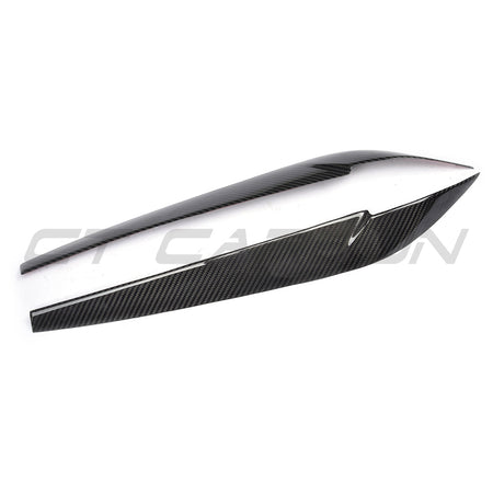 BMW F15/F16 X5/X6 2014-2018 CARBON FIBRE HEADLIGHT EYEBROWS-Accessories-CT CARBON-CT Carbon - High-quality carbon fiber and gloss black aerodynamic parts for premium sports and luxury vehicles.