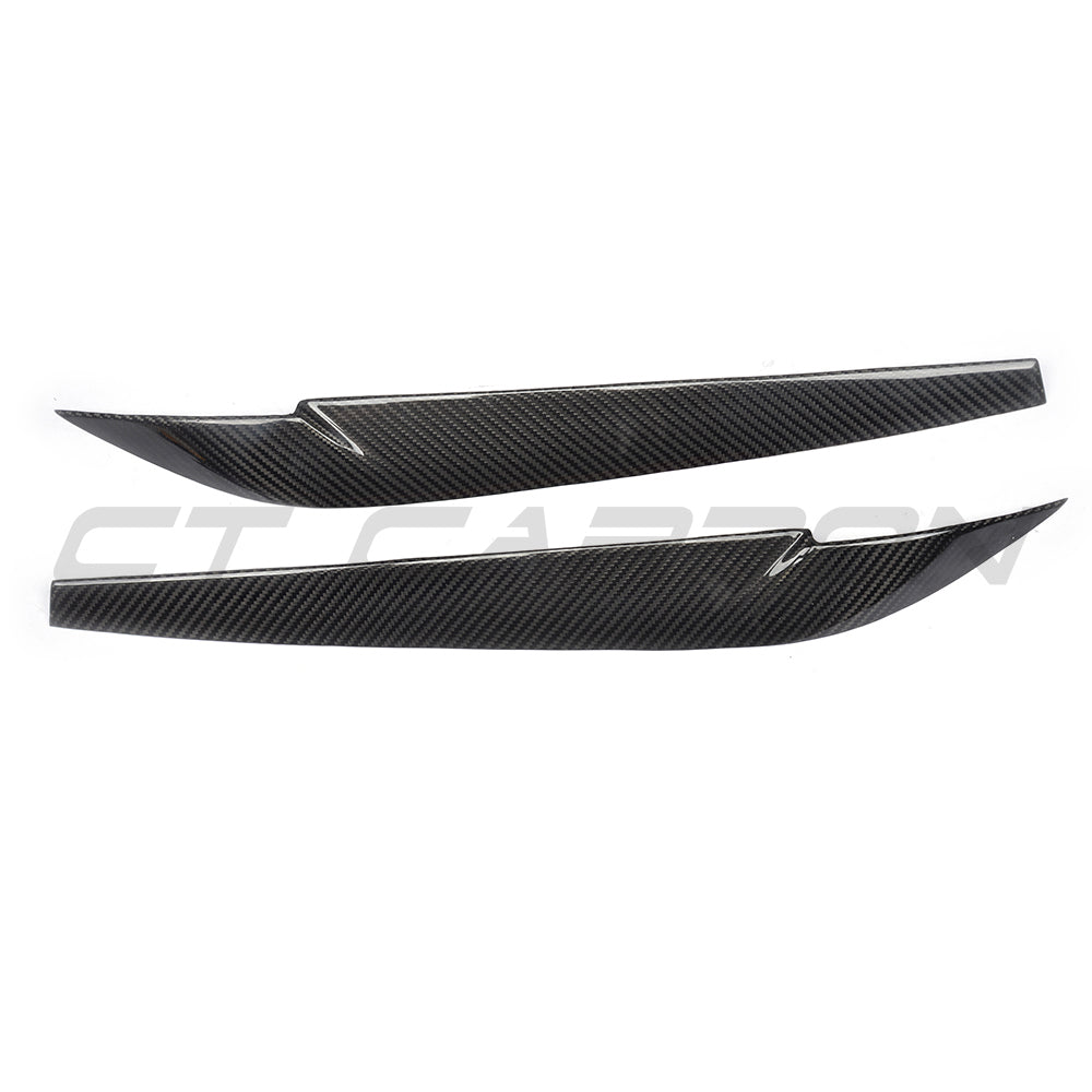 BMW F15/F16 X5/X6 2014-2018 CARBON FIBRE HEADLIGHT EYEBROWS-Accessories-CT CARBON-CT Carbon - High-quality carbon fiber and gloss black aerodynamic parts for premium sports and luxury vehicles.