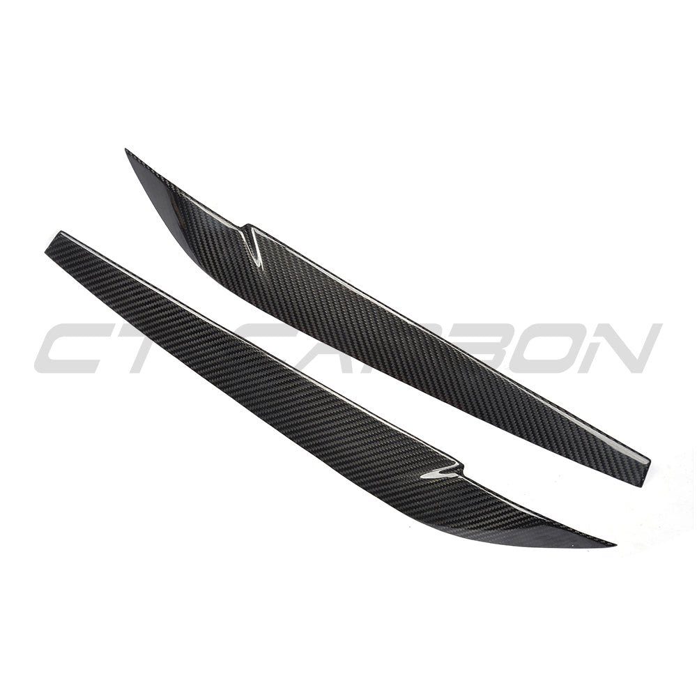 BMW F15/F16 X5/X6 2014-2018 CARBON FIBRE HEADLIGHT EYEBROWS-Accessories-CT CARBON-CT Carbon - High-quality carbon fiber and gloss black aerodynamic parts for premium sports and luxury vehicles.