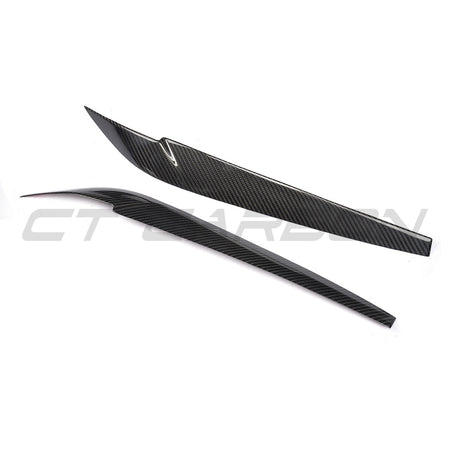BMW F15/F16 X5/X6 2014-2018 CARBON FIBRE HEADLIGHT EYEBROWS-Accessories-CT CARBON-CT Carbon - High-quality carbon fiber and gloss black aerodynamic parts for premium sports and luxury vehicles.
