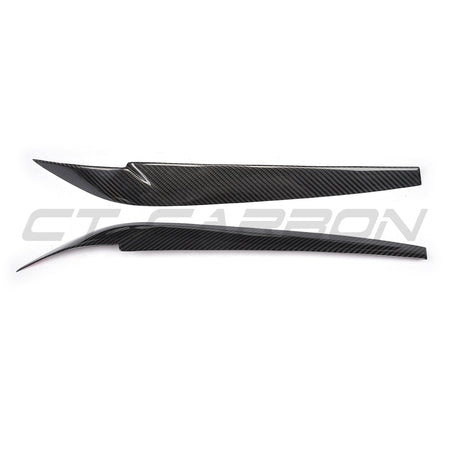 BMW F15/F16 X5/X6 2014-2018 CARBON FIBRE HEADLIGHT EYEBROWS-Accessories-CT CARBON-CT Carbon - High-quality carbon fiber and gloss black aerodynamic parts for premium sports and luxury vehicles.