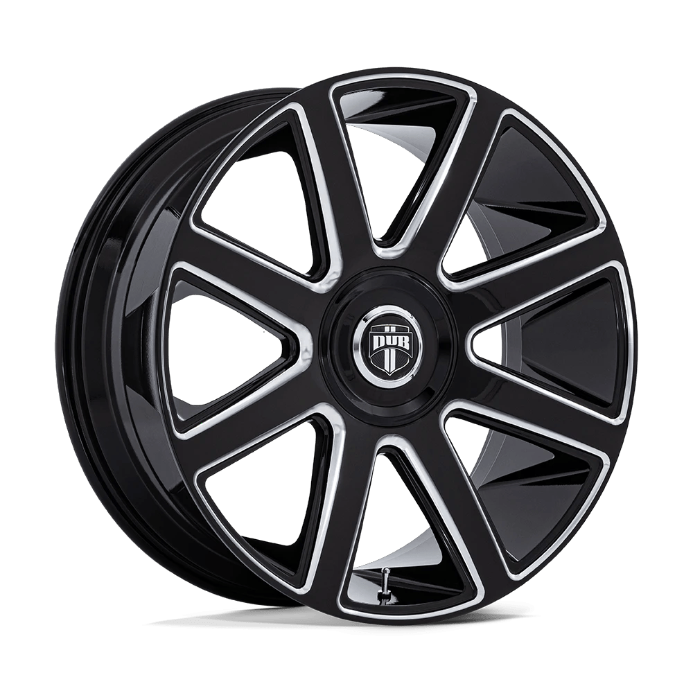DUB 1PC DC273 PULL 24x9 ET15 BLANK Gloss Black Milled