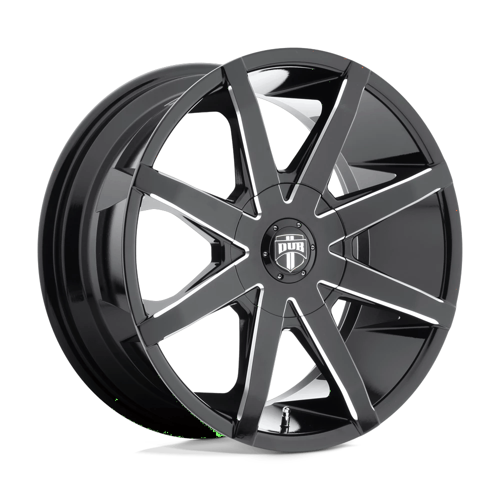 DUB 1PC S109 PUSH 20x8.5 ET10 5x115/4.75 Gloss Black Milled