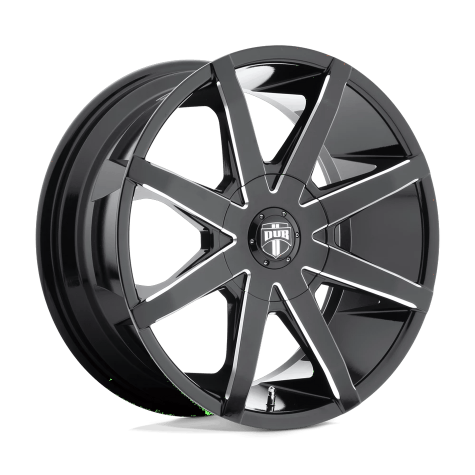 DUB 1PC S109 PUSH 24x9.5 ET10 BLANK Gloss Black Milled