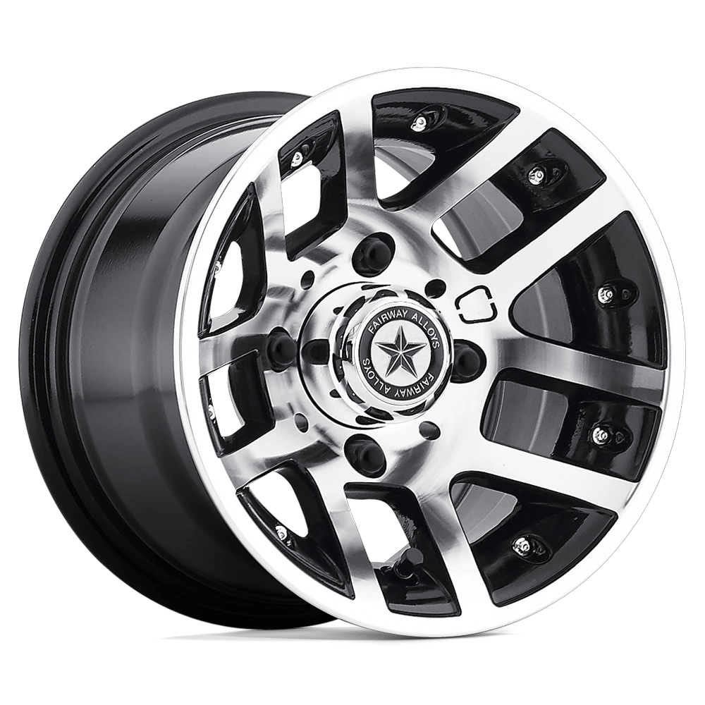 Fairway Alloys FA121 ILLUSION UTV 10x7 ET-25 4x101.6 Machined Gloss Black