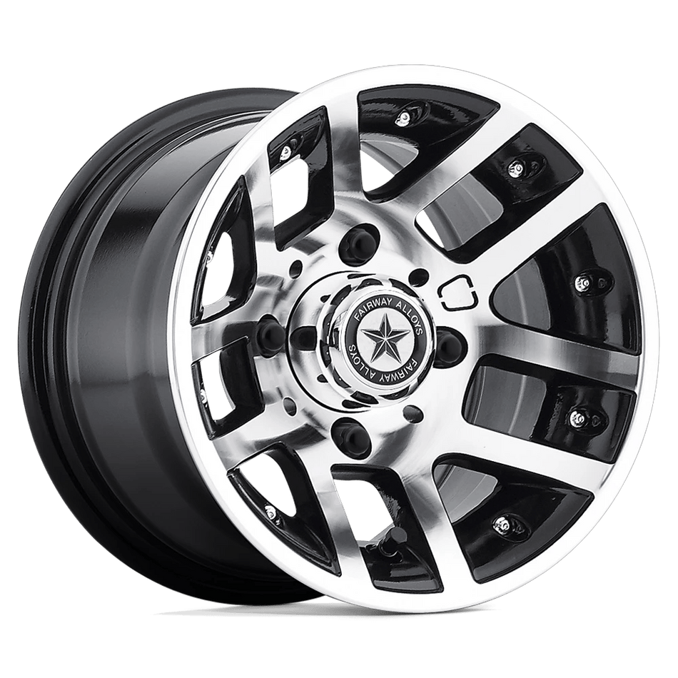 Fairway Alloys FA121 ILLUSION UTV 10x7 ET-25 4x101.6 Machined Gloss Black
