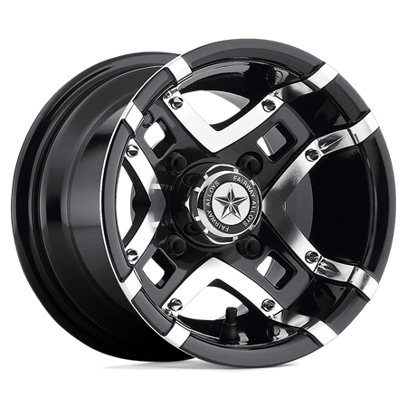 Fairway Alloys FA123 PRESTIGE UTV 10x7 ET-25 4x101.6 Gloss Black Machined