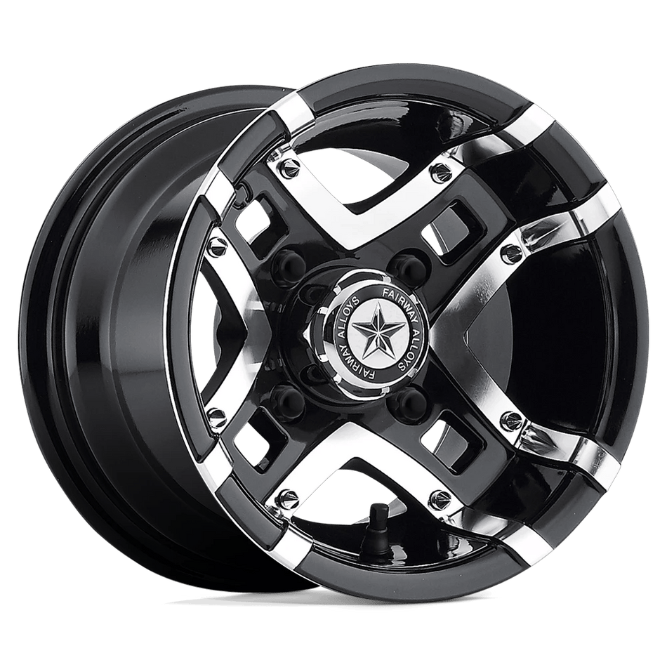 Fairway Alloys FA123 PRESTIGE UTV 10x7 ET-25 4x101.6 Gloss Black Machined