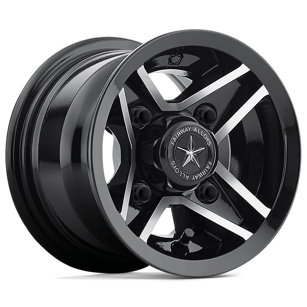 Fairway Alloys FA127 DIVOT UTV 8x7 ET0 4x101.6 Gloss Black Machined