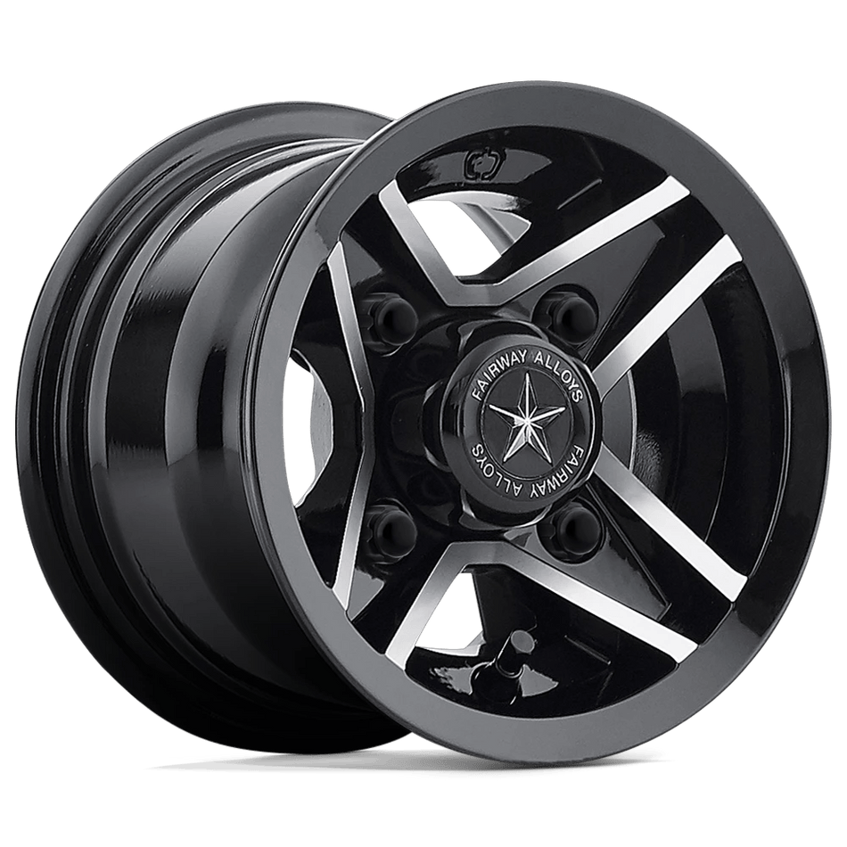 Fairway Alloys FA127 DIVOT UTV 8x7 ET0 4x101.6 Gloss Black Machined