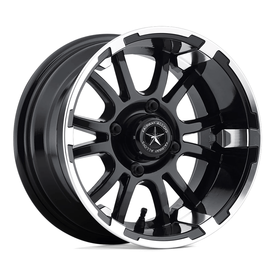 Fairway Alloys FA132 SIXER UTV 12x6 ET-20 4x101.6 Machined Matte Black