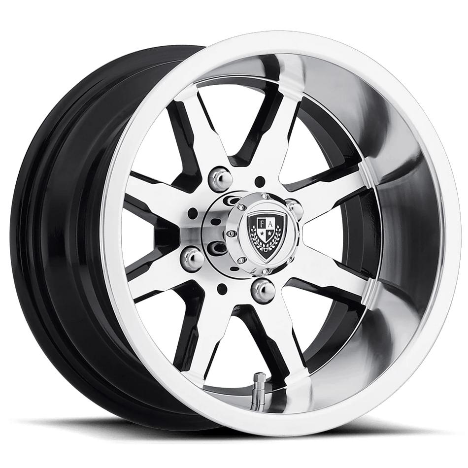 Fairway Alloys FA142 SHIFT UTV 12x6 ET-30 4x101.6 Machined Gloss Black