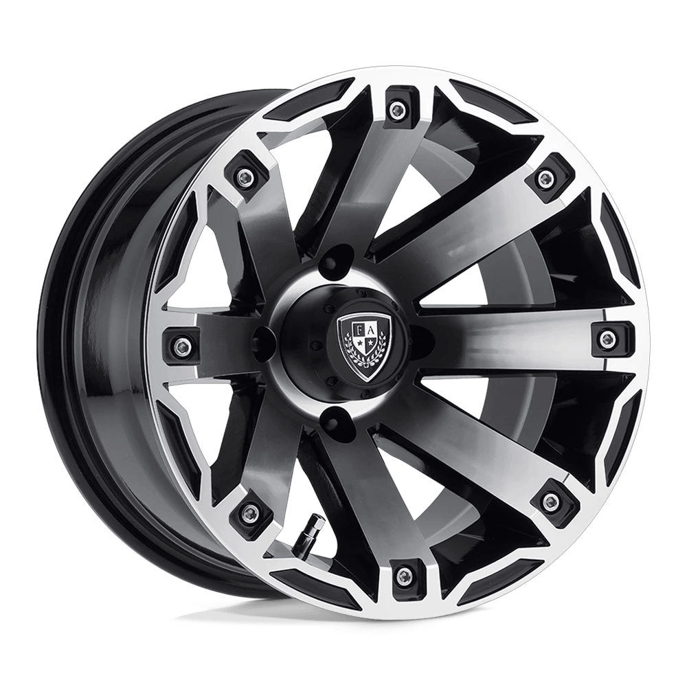 Fairway Alloys FA143 RAGE UTV 12x7 ET-47 4x101.6 Machined Gloss Black