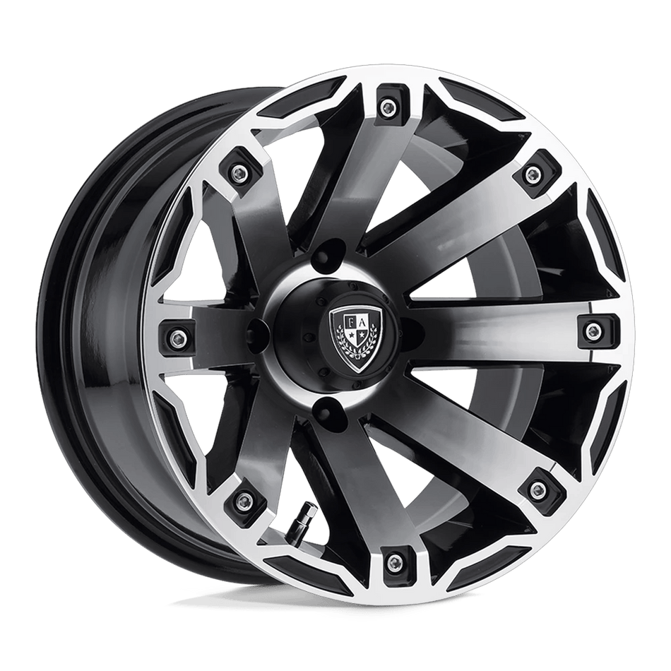 Fairway Alloys FA143 RAGE UTV 12x7 ET-47 4x101.6 Machined Gloss Black