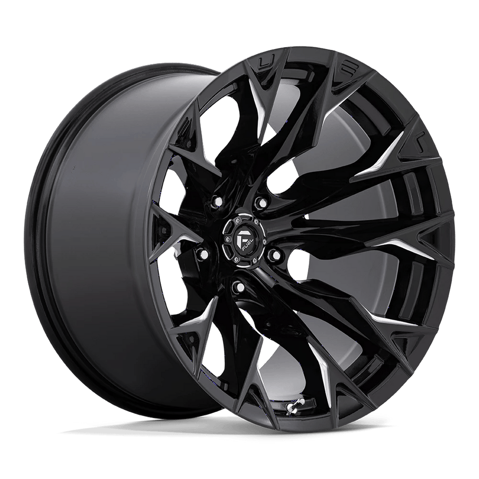 Fuel 1PC D803 FLAME 20x12 ET-44 5x139.7 Gloss Black Milled