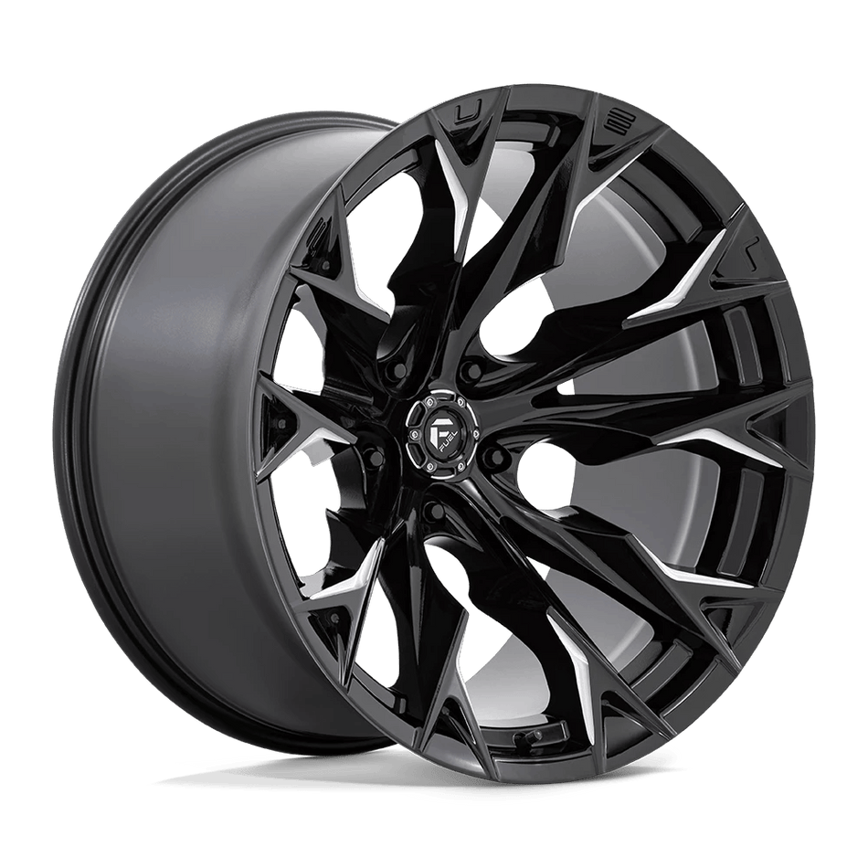 Fuel 1PC D803 FLAME 22x12 ET-44 5x139.7 Gloss Black Milled