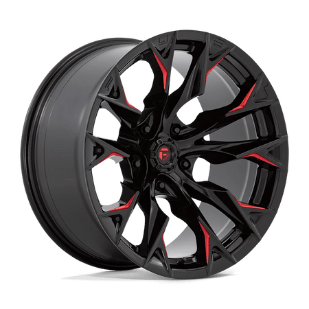 Fuel 1PC D823 FLAME 20x10 ET-18 5x127 Gloss Black Milled w/ Candy Red