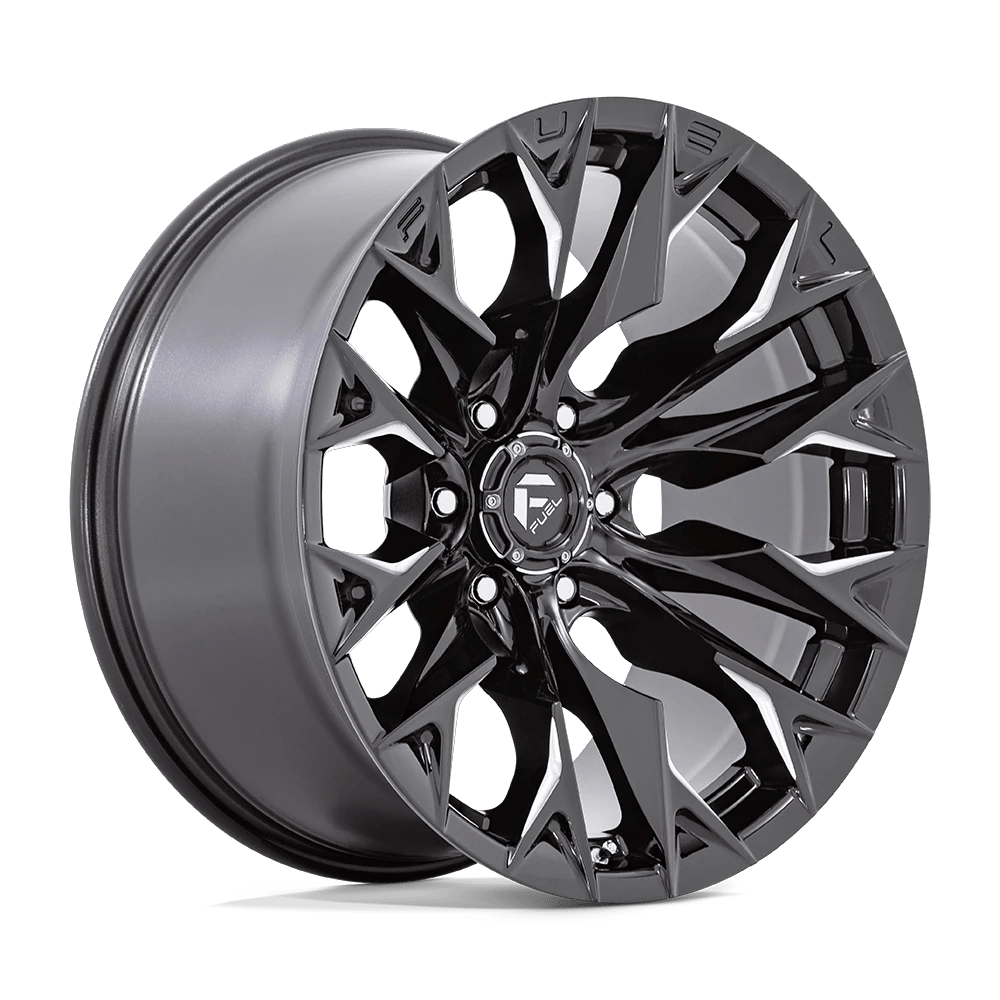 Fuel 1PC D803 FLAME 20x10 ET-18 8x165.1 Gloss Black Milled