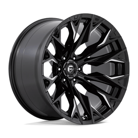 Fuel 1PC D803 FLAME 22x12 ET-44 6x139.7 Gloss Black Milled