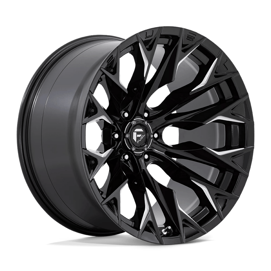 Fuel 1PC D803 FLAME 22x12 ET-44 6x139.7 Gloss Black Milled