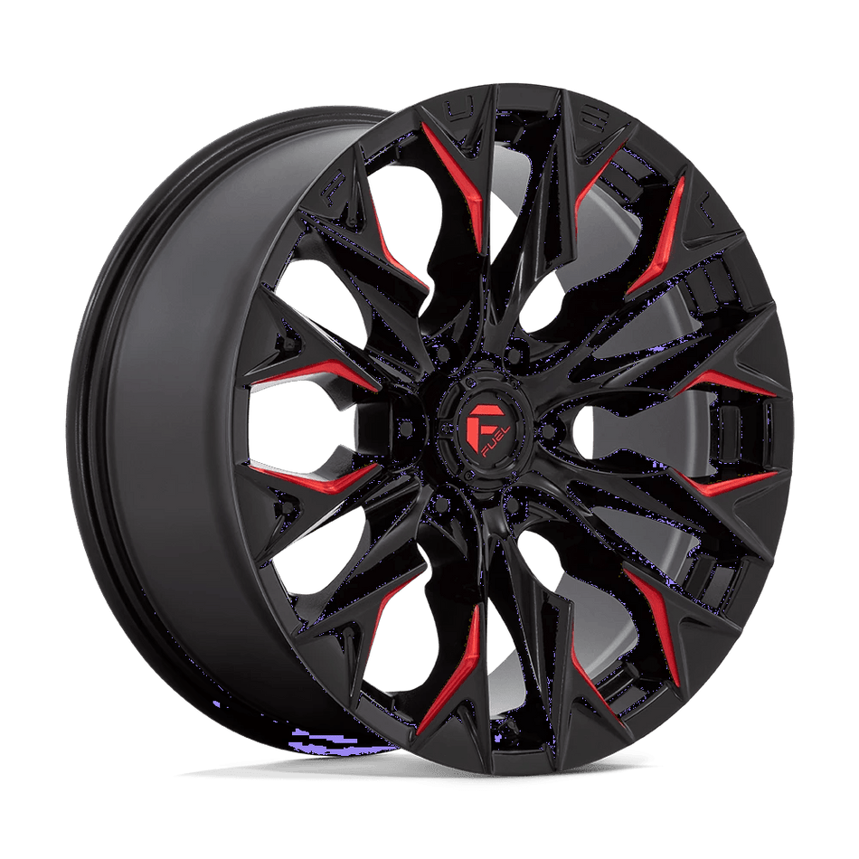 Fuel 1PC D823 FLAME 20x9 ET20 6x135 Gloss Black Milled w/ Candy Red