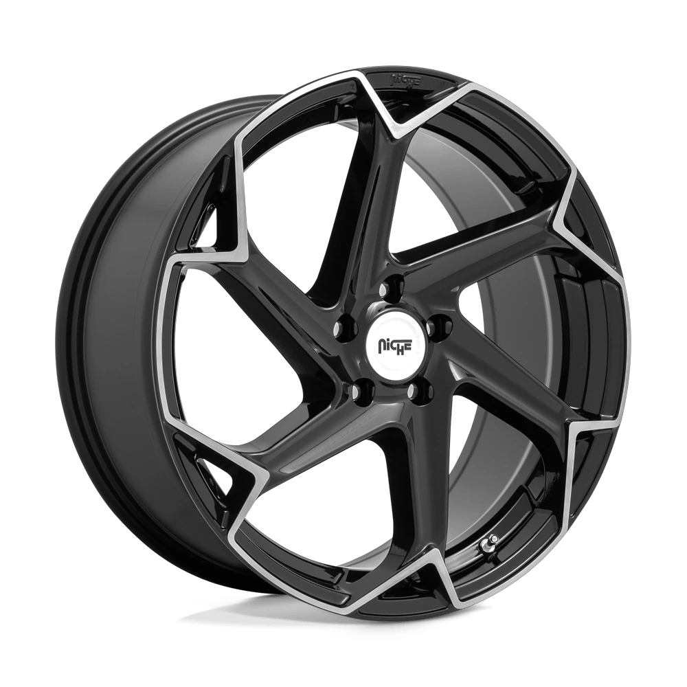 Niche 1PC M255 FLASH 20x9 ET38 5x112 Gloss Black Brushed