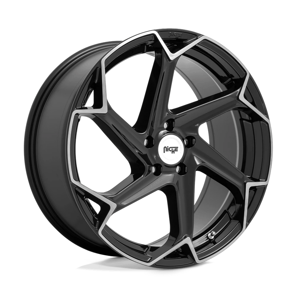 Niche 1PC M255 FLASH 20x9 ET18 5x115 Gloss Black Brushed