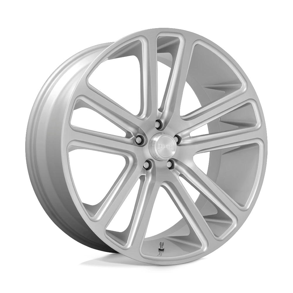DUB 1PC S257 FLEX 24x10 ET10 5x127 Gloss Silver w/ Brushed Face