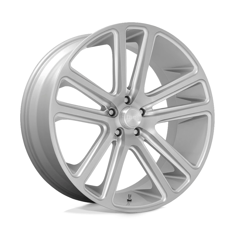 DUB 1PC S257 FLEX 24x10 ET10 5x127 Gloss Silver w/ Brushed Face