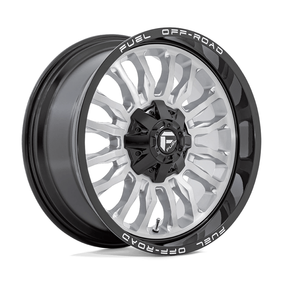 Fuel 1PC D798 ARC 20x10 ET-18 8x180 Silver Brushed Face w/ Milled Black Lip
