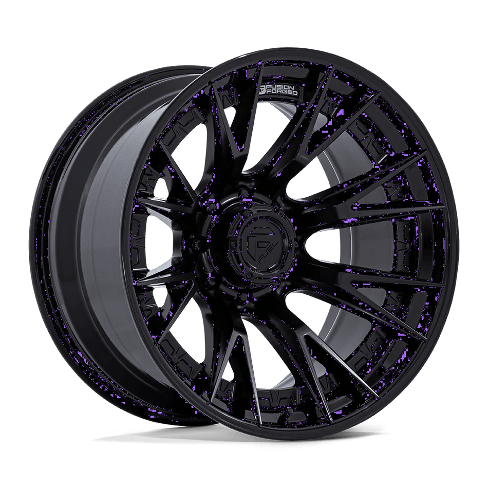 Fuel 1PC FC402 CATALYST 22x12 ET-44 8x180 Matte Black w/ Gloss Black Lip