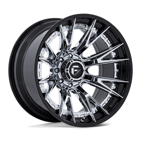 Fuel 1PC FC402 CATALYST 24x12 ET-44 8x170 Chrome w/ Gloss Black Lip