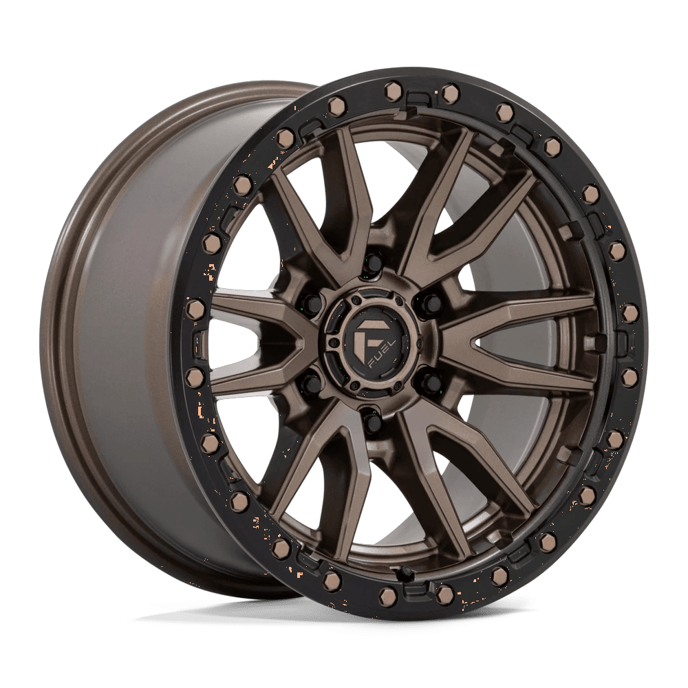 Fuel 1PC D681 REBEL 16x8 ET1 6x139.7 Matte Bronze Black Bead Ring
