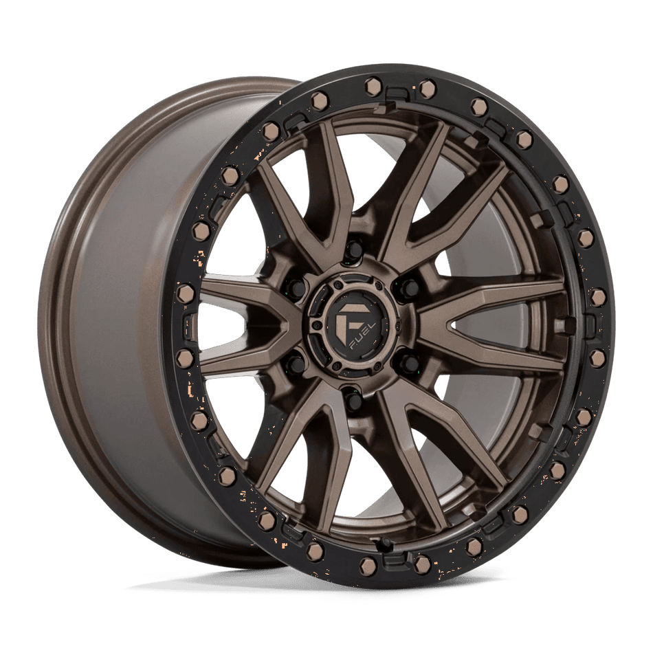 Fuel 1PC D681 REBEL 17x9 ET1 6x120 Matte Bronze Black Bead Ring
