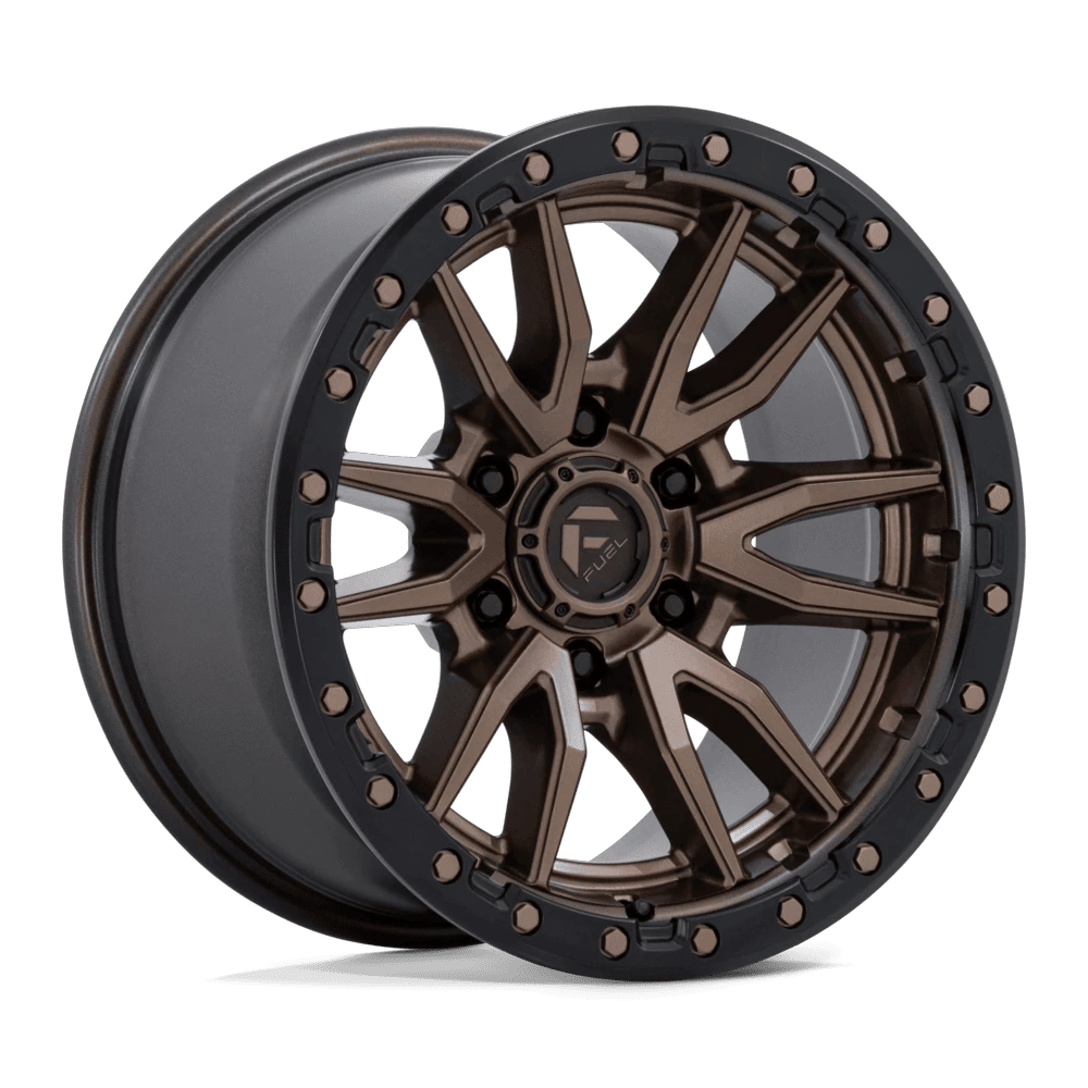 Fuel 1PC D681 REBEL 18x9 ET-12 6x139.7 Matte Bronze Black Bead Ring